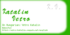 katalin vetro business card